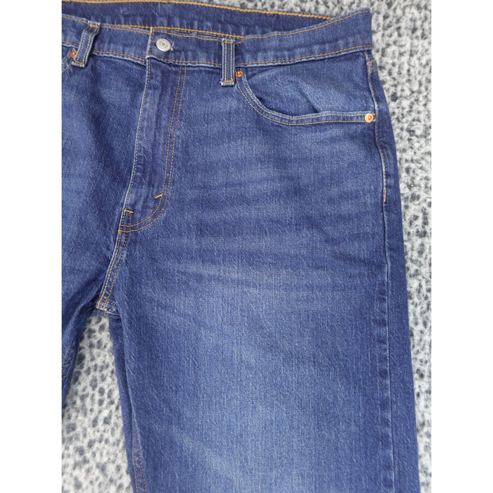 Levi's 505 Regular Fit Jeans Mens 38x32 Blue Good Medium Wash Straight Leg Denim - Picture 3 of 16